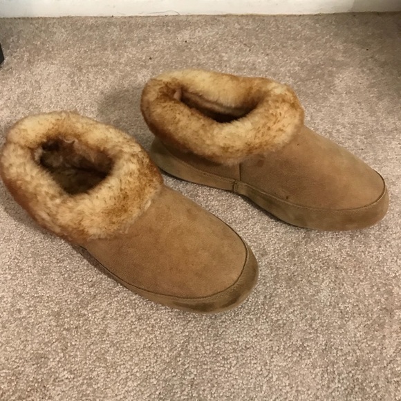 men's eddie bauer shearling boot slippers